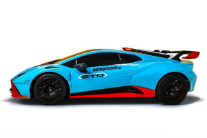 Niebieskie Lamborghini Huracan STO od autoprezent