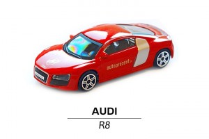Samochodzik Audi R8 czerwony bok