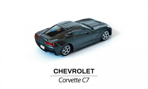 Chevrolet Corvette C7 czarny tył