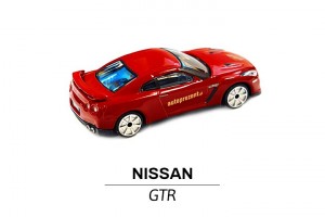 Nissan GTR modelik samochodu z boku