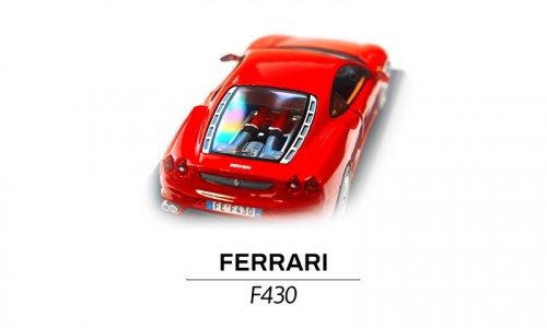 Ferrari F430 czerwony modelik 1:24 tył