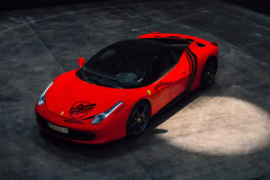 Ferrari 458 italia w kolorze czerwonym