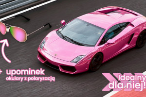 Różowe Lamborghini Gallardo na torze idealne na prezent dla kobiety